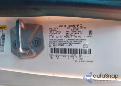 2019 Ford Transit Connect Xl from USA, damaged, VIN NM0LS7E28K1419475